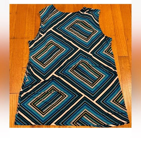Jules & Leopold Women Blue Sleeveless Blouse Large - Picture 5 of 7